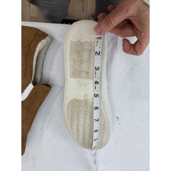 J Crew Corduroy Slip-On Sneakers with Sherpa Fleece Lining Shoe Size 9.5 Comfort - Picture 12 of 12